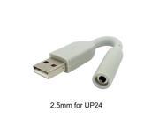 White USB 2.0 to 2.5mm 3.7V Charge Cable Wire For Jawbone UP24 UP3 Bracelet Band