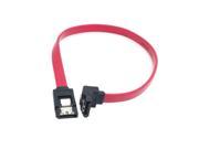30cm SATA 7pin Extension Cable with Locking Latch and 90 Degree Angled Plug