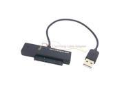 Black color USB 2.0 to 7 15 22Pin 2.5 inch SATA Hard Disk Drive Adapter Cable