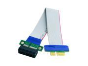 PCI E Express 1X Slot Riser Card Extender Extension Ribbon Flex Relocate Cable