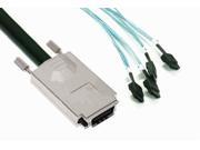 External Infiniband SAS 4x SFF 8470 to 4 SATA Hard Disk Drive cable 10Gbps 1m