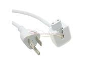 USA Plug to C7 6ft White Power Cord for Macbook Macbook Air Pro iPad soft cable