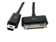Black MINI USB Male to Apple Dock 30p iPhone 4S iPad 3 Charge Data Cable 100CM