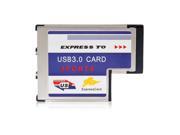 PCI E Express Card 34mm 54mm T type to USB 3.0 3 Port Adapter Low Profile
