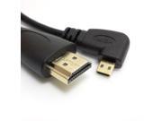 Micro HDMI to HDMI 1.4 Male cable 5ft Right Angled 90d for TF201 TF301 XOOM