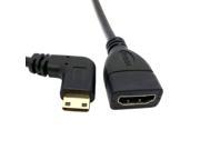 90 Degree Right Angled type Mini HDMI Male to HDMI Female Adapter Cable