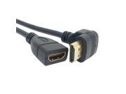 UP Angled 90D Connector HDMI 1.4 Type A male to A female Extension Cable 0.5M