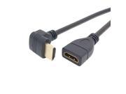 0.5M Down Angled 90D Right Angle Connector HDMI 1.4 Type A male to A female Extension Cable