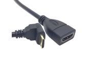 90 degree up right angled Mini HDMI Male to HDMI Female Adapter Cable 10cm Black