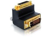 Gold DVI 24 5 Male to 24 5 Female Extension adapter right angled 90degree type