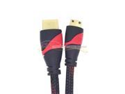 HDMI 1.4 with Ethernet 3d A Type Male to mini C Type Male Cable With Sleeve