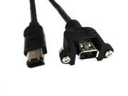 Firewire 400 Mount Screw type IEEE 1394 6Pin Male to Female Extension Cable 1m