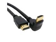 90 D Down Right Angled HDMI Male to HDMI Male Cable 1.4 3D Ethernet 1.5m