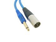 1.5m XLR 1 4 STEREO PA Audio Cable Cord 3pin Cannon Male to 6.35mm Plug Cable