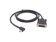 RIGHT Angled 90° Mini DisplayPort DP Male Source to DVI Male Sink Monitor Cable