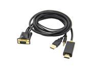 PC Laptop VGA Input USB Power Audio to HDMI Male HDTV Adapter cable Scaler