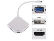 Mini Displayport Thunderbolt DP to DVI VGA HDMI Adapter 3 in1 for Apple MacBook