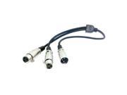 3pin XLR Male To Dual XLR Female Audio Splitter Cable for Microphone 50cm