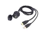 Combo USB 2.0 HDTV HDMI 1.4 Male to Female Extension Cable with Waterproofable