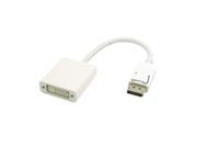 DP DisplayPort Display Port Source to DVI Sink Monitor HDTV Converter Cable White