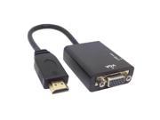 HDTV DVB HDMI to VGA output projector monitor adapter with 3.5mm Audio Cable BK