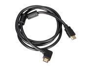 90 Degree Left Angled type HDMI Male to HDMI Male Cable 1.5m 5ft Black support