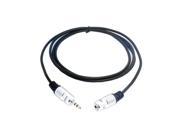 Alloy Shell 3.5 mm 3 pole Audio Stereo Male to Female Extension Cable 1.5m Metal
