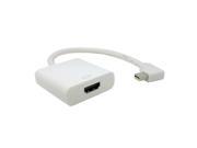 New Right Angled 90° Mini DisplayPort DP to HDMI Female Cable Adapter White