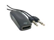 HDMI Female to VGA Female output Video Adapter with 3.5mm Audio F PC Macbook