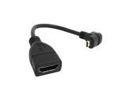 90 Degree Up Direction Angled Micro HDMI Male to HDMI Female HDTV Adapter Cable