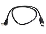 1394 male to 90 degree Right Angled male 80cm Firewire 400 6pin to 6P Cable