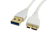 Gold connector 3m Micro USB 3.0 Data Charge Cable For Galaxy Note3 N9000 White