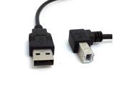 1.5m Down angled 90 degree USB 2.0 A Male to B Male Printer scanner HDD cable
