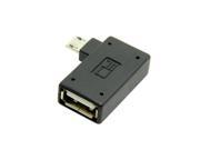 90 Degree Ultra Flat Left Angled Micro USB 2.0 OTG Host Adapter for Galaxy S3 S4