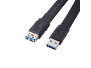1m New generic Standard 5Gbps USB 3.0 A male to female Extension Flat Slim Cable