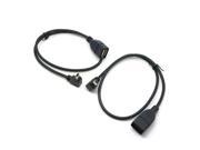 2pcs 90 Degree Up Down Angled Mini USB Type B to USB Female OTG Cable 50cm