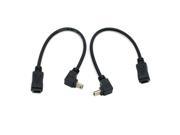 2pcs Up Down Direction Angled Mini USB 5 P Male to Female Extension Cable 0.2m