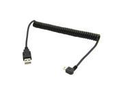 1m Right Angled 90 degree USB 2.0 Mini Male to A Type Male Stretch Data Cable