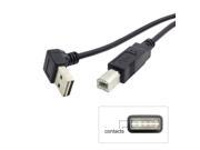 USB 2.0 A Male to B type Male Cable 100cm for Printer Scanner Reversible Design