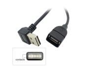 USB 2.0 Male to Female Extension Cable 100cm Reversible Design Up Down Angled
