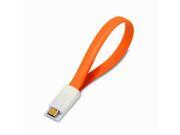 USB 2.0 Male to Micro USB Data Flat cable for i9100 i9300 N7100 i9500 orange