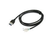 USB 3.0 A Type Male 5Gbps to 9 Wires Open Cable for DIY OEM Black Color 70cm