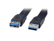 150cm New Standard 5Gbps USB 3.0 A male to female Extension Flat Slim Cable BK