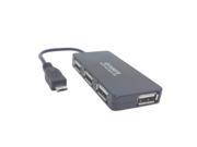 Micro USB 2.0 4P OTG HUB for Galaxy S2 i9100 Note i9220 Nexus i9250 I9500 n7100
