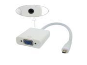 Micro hdmi input to VGA female output with 3.5mm Audio projector monitor adapter