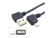 Reversible Left Right Angled 90 Degree USB 2.0 Male to Right Angled Micro USB 5P
