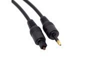 Black 100cm Toshiba Digital Optical Audio Toslink to 3.5mm Mini Toslink Cable
