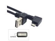 USB 2.0 Male to Right Direction Micro USB 5Pin Male Cable Reversible Up Black