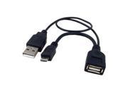Micro USB Host OTG Cable WithUSB power for Galaxy Note3 S4 N5100 N7100