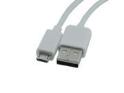 White color Micro USB to USB Data Charge Cable for Samsung i9500 i9300 N7100 2M